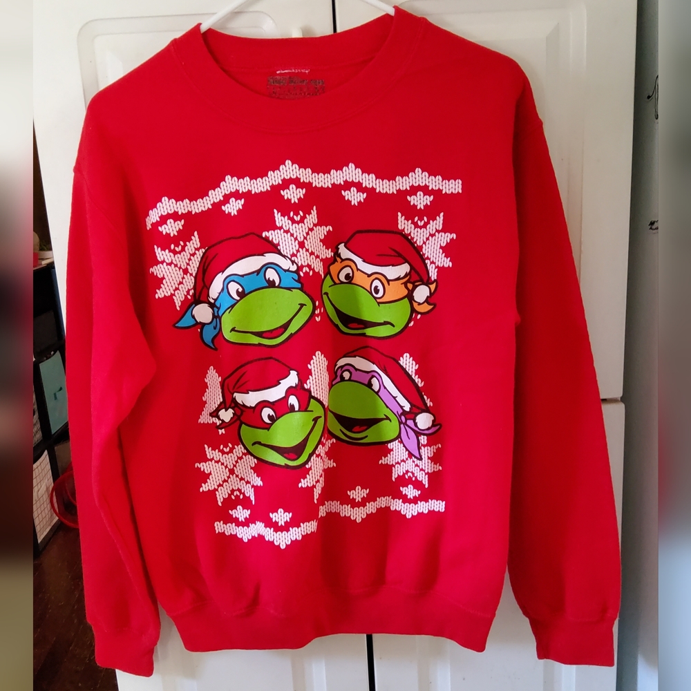 Nickelodeon Red Teenage Mutant Ninja Turtles Chrismas Sweatshirt
